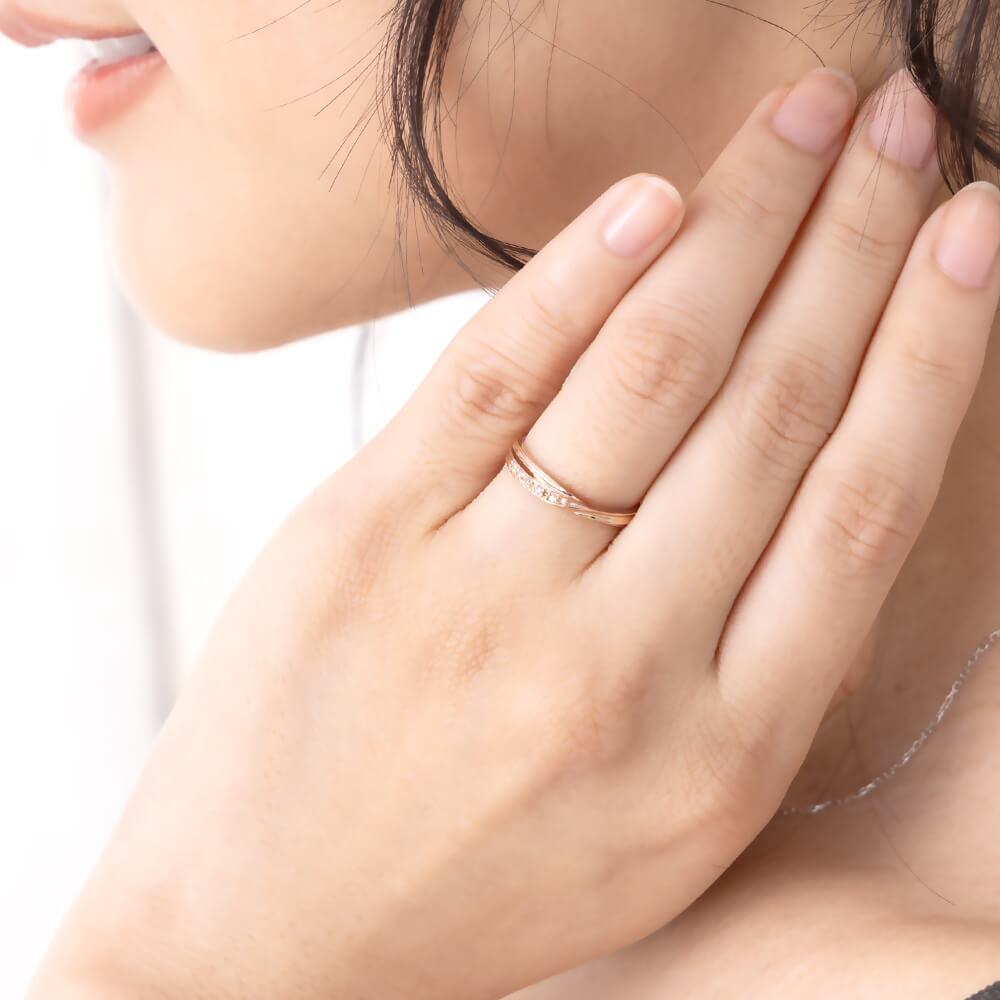 【刻印無料】ダイヤモンド ペアリング  Lovers&Ring K10 10金 ダイヤモンド シンプル 指輪 ペア リング 【LSR0656-PAIR】 お揃い レディース メンズ 誕生日プレゼント カップル お揃い 彼女 女性 彼氏 男性 普段使い ダイヤ おすすめ 誕生日 プレゼント 記念日 人気 ブランド バースデー ギフト 記念日 秋アクセ　秋ジュエリー ご褒美ジュエリー 彼女 ギフト 