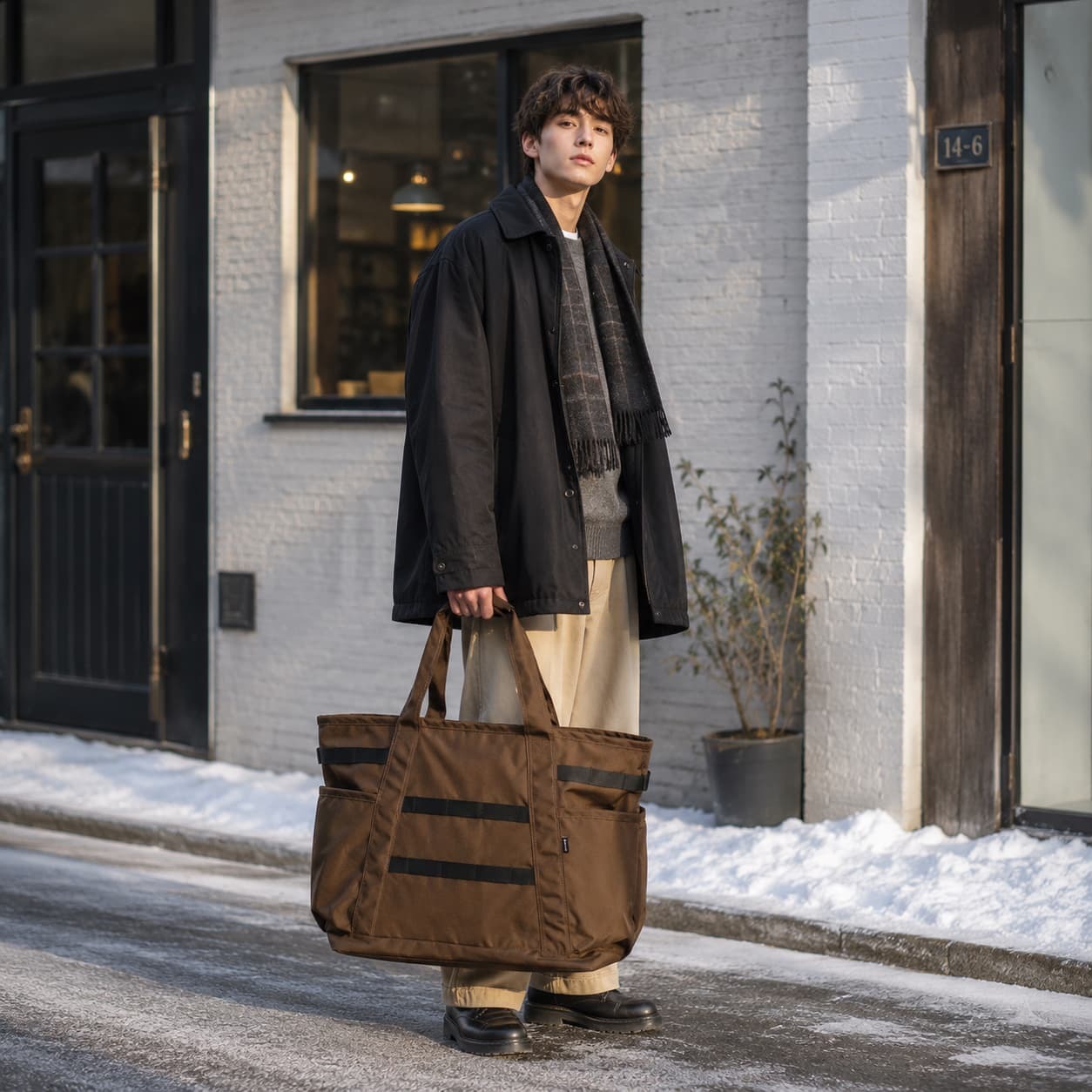 snowpeak Recycled Cordura Tote Bag トートバッグ トート 大容量 手持ち 普段使い シンプル レディース メンズ ギフト プレゼント ブラック bb26su002