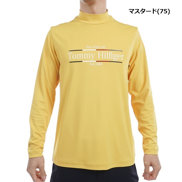 トミーヒルフィガー ゴルフ メンズ フロントロゴ 長袖モックネックシャツ TOMMY HILFIGER GOLF THMA465 秋冬モデル お誕生日祝い お祝い 記念品 お父さん 父の日 彼氏 男性 30代 40代 50代 60代  還暦祝い 敬老の日 人気プレゼント プレゼント
