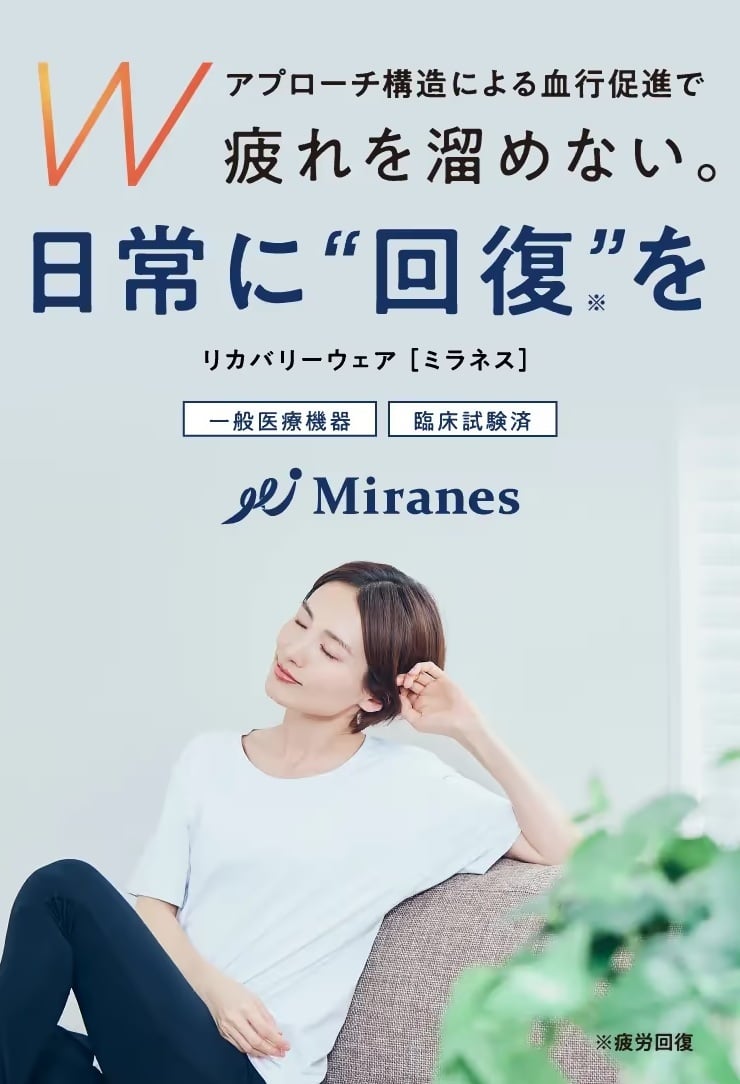 【Miranes(ミラネス)】リカバリーウェア 一般医療機器 血行促進 疲労回復 抗菌防臭 シャツ＆スパッツ上下セット クリスマスプレゼント 敬老の日 母の日 父の日 誕生日 退職祝い【送料無料】