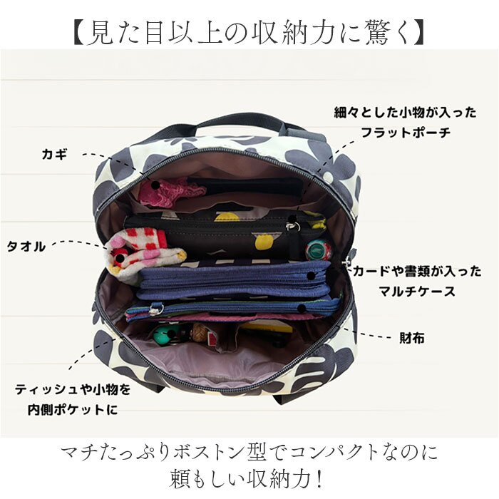 ハンナフラ バッグ CMO-MBST 通販 ミニボストンバッグ ハンドバッグ ミニトートバッグ ミニバッグ 大容量 カジュアルバッグ ファスナー付き 撥水 軽量 軽い 超軽量 コンパクトバッグ 手提げバッグ ママバッグ おむつポーチ 旅行 通勤 レディースバッグ