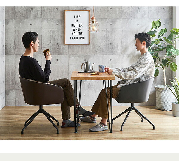 ダイニング家具 2人用 ダイニングテーブルセット カフェ風ダイニングテーブル 3点セット ダイニング3点セット ダイニングセット 2人掛け 2人用テーブル 回転式 ダイニングチェア2脚セット テーブル幅75cm 奥行56cm 高さ73cm