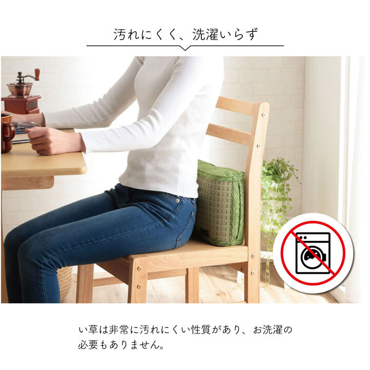 い草クッション クッション くつろぎ リラックス い草 抗菌防臭 消臭 シンプル 小林製薬コバガード使用 約38×20cmマット 井草 ゴザ マット カーペット 涼しい 抗菌 おしゃれな 置く 敷く かわいい 防虫 い草座布団 井草クッション グリーン