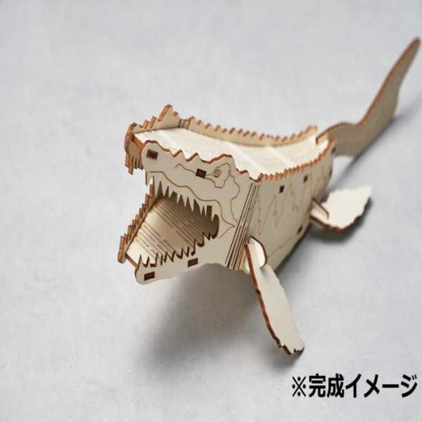 ペンスタンド モササウルス 恐竜 ペン立て 収納 雑貨 おしゃれ デスク周り 文房具整理 木製 フィギュア 組立式 海棲爬虫類 ギフト プレゼント インテリア オブジェ セトクラフト