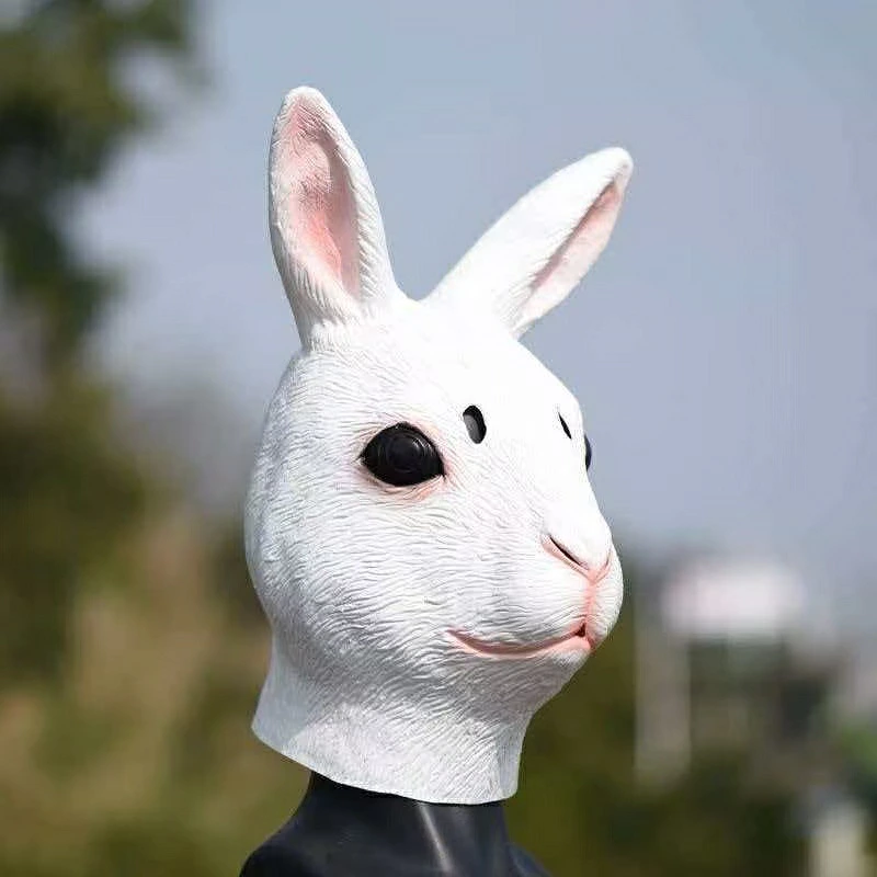 うさぎマスク うさぎ お面 ウサギ 仮面 マスク ハロウィン コスプレ 仮装 動物 アニマルマスク かぶりもの 被り物 大人用 フリーサイズ パーティー イベント 学園祭 文化祭 撮影 小道具