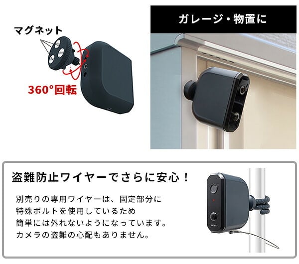 乾電池式どこでもセンサーカメラ