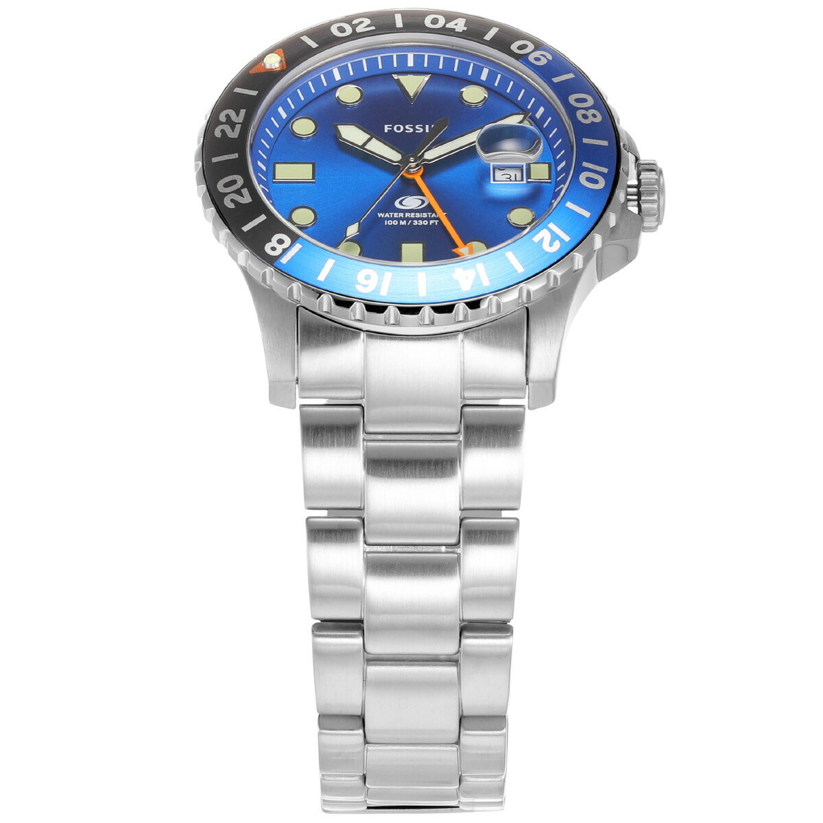 フォッシル FOSSIL 腕時計 メンズ FOSSIL BLUE GMT ステンレススチール 