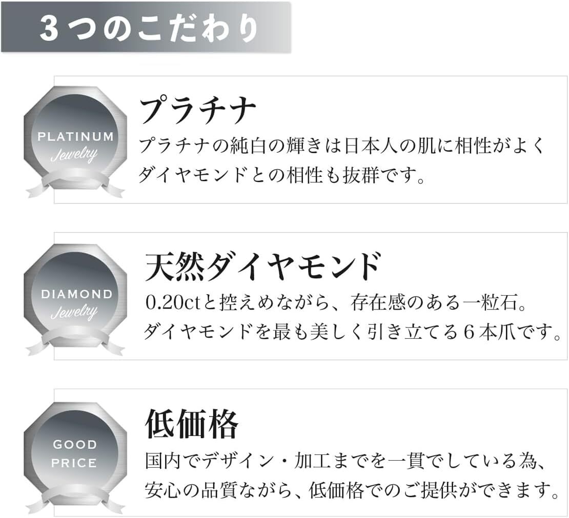 プラチナダイヤ ペンダントネックレス 0.20カラットSI級良質ダイヤプチ 【送料無料】 【4月誕生石ダイヤ】 【レディース,激安,特価,通販】