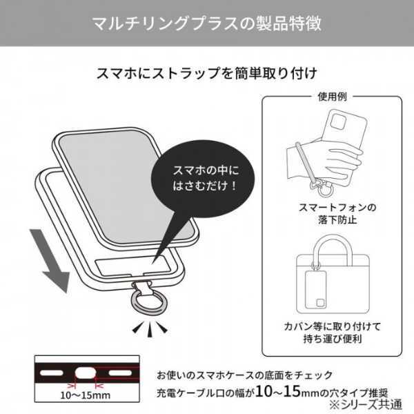 サンリオ マルチリングプラス シリコンブレスレット ハンギョドン スマホケース 挟むだけ ストラップ 落下防止 カラビナ 持ち歩き おしゃれ かわいい キャラクター グッズ 雑貨 SANG-541HG サンリオ正規ライセンス品