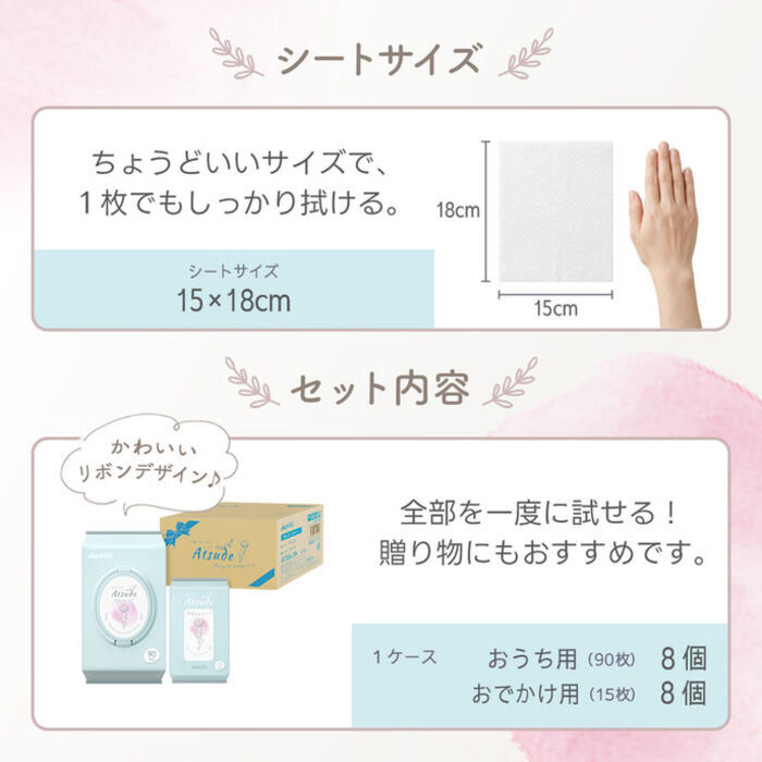 手口ふき 2WAYセット 新生児 肌にやさしい (90枚×8個+15枚×8個) WT004-2W
