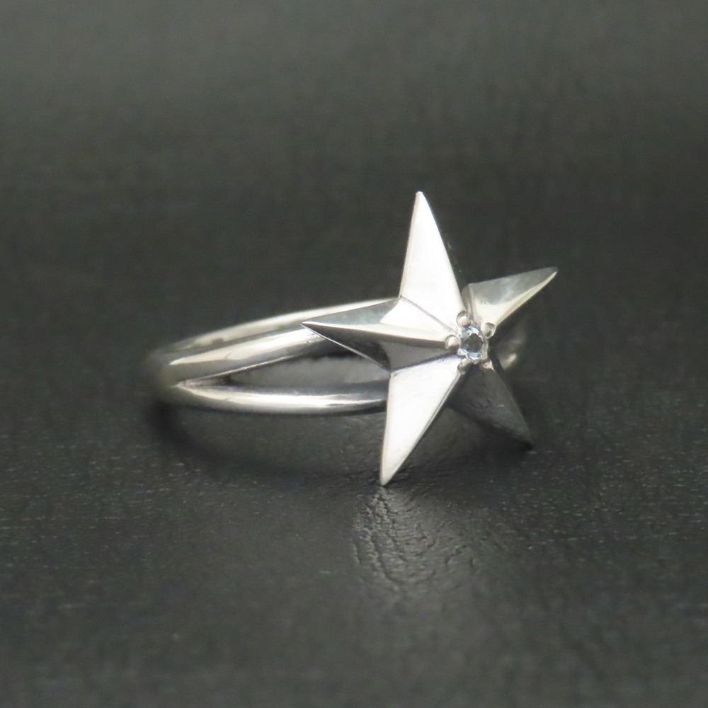 スターリング 指輪 シルバー925 【刻印無料】スター 星 リング 選べる 天然石 誕生石 シルバーアクセサリー メンズ レディース ユニセックス スターリングシルバー 誕生日 クリスマス プレゼント 贈り物 ギフト 母の日 ハンドメイド 箱入り Grand Galleria グランドガレリア