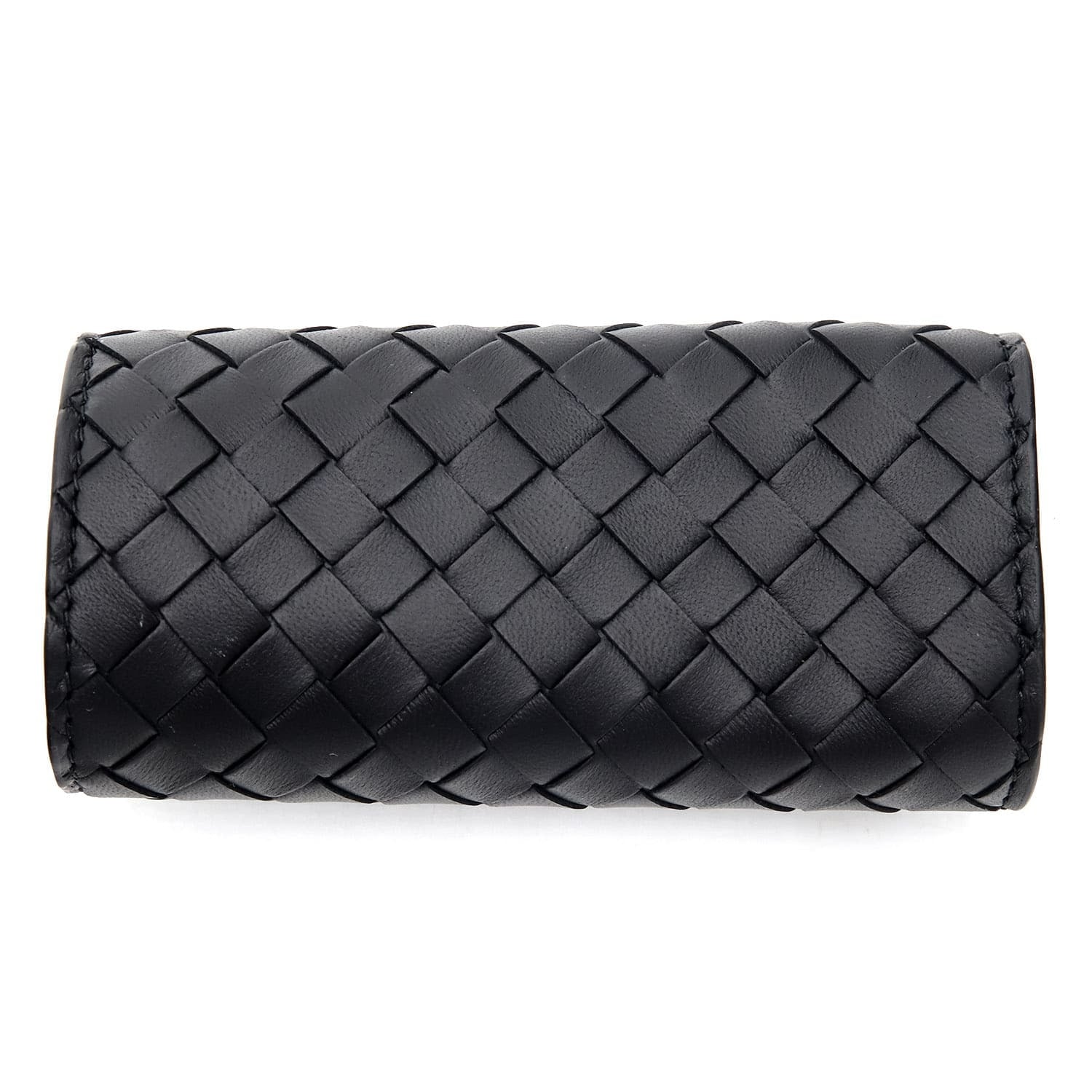 ボッテガヴェネタ キーケース 6連 BOTTEGA VENETA 284137 V3UN1 8803 イントレチャート ブラック 黒 メンズ レディース ラムレザー 羊革 キーフック5本 キーリング付き スナップボタン 鍵入れ ギフト