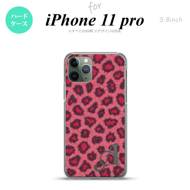 iPhone11Pro iPhone11 Pro スマホケース ハードケース 豹柄 A ピンク +アルファベット メンズ レディース nk-i11p-026i