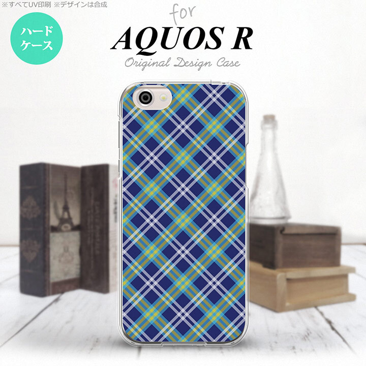 【SH03J】【スマホケース/スマホカバー】【アクオス R】SH03J スマホケース AQUOS R SH-03J カバー アクオス R チェックA 青 nk-sh03j-437【メール便送料無料】
