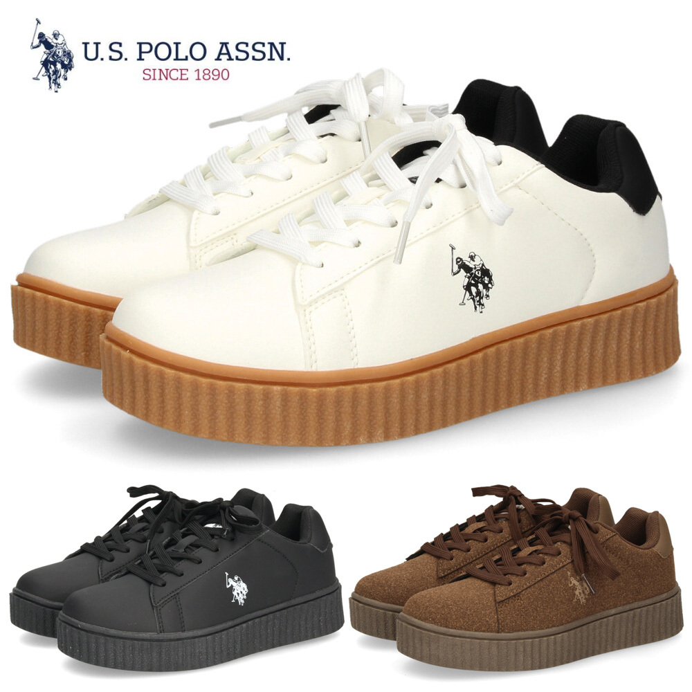 レディース スニーカー ローカット 厚底 靴 クオーターホース ユーエスポロアッスン U.S. POLO ASSN. PL00811