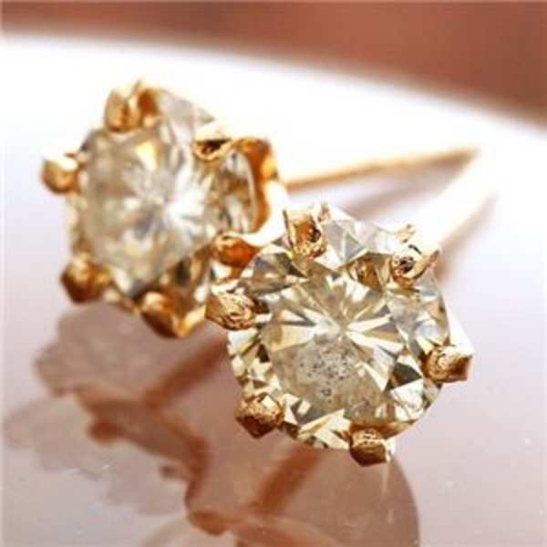 ダイヤモンド ピアス 0.4ct K18 ピンクゴールド ホワイトゴールド ダイヤ 一粒 スタッドピアス レディース 18K 18金 両耳用 ジュエリー ギフト プレゼント 誕生日 記念日 彼女 妻
