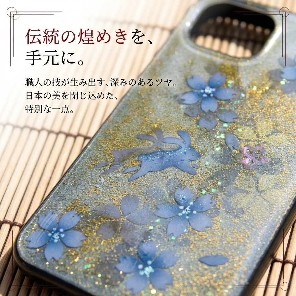 【全機種対応】スマホケース『美』名入れ 送料無料 和柄 和風 桜 職人 伝統工芸 ハンドメイド ハードケース 手帳型 iPhone 17 Xperia AQUOS Android 各機種対応