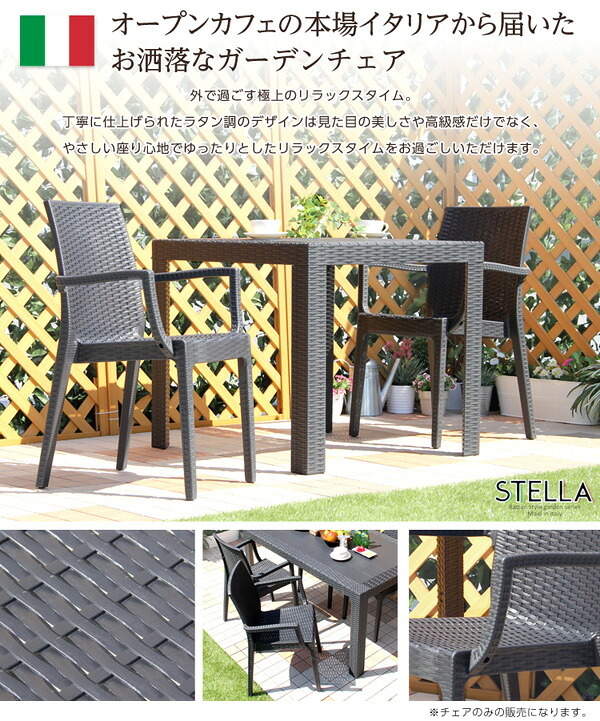 ガーデンチェア2脚セット ガーデン肘付チェア 2脚セット ステラ-STELLA- ガーデン カフェ 屋外椅子 アウトドアチェア テラスチェア ガーデンファニチャー 庭用椅子 ベランダチェア ガーデン椅子2脚 テラス家具 イス ブラック エクステリア 座面 新生活