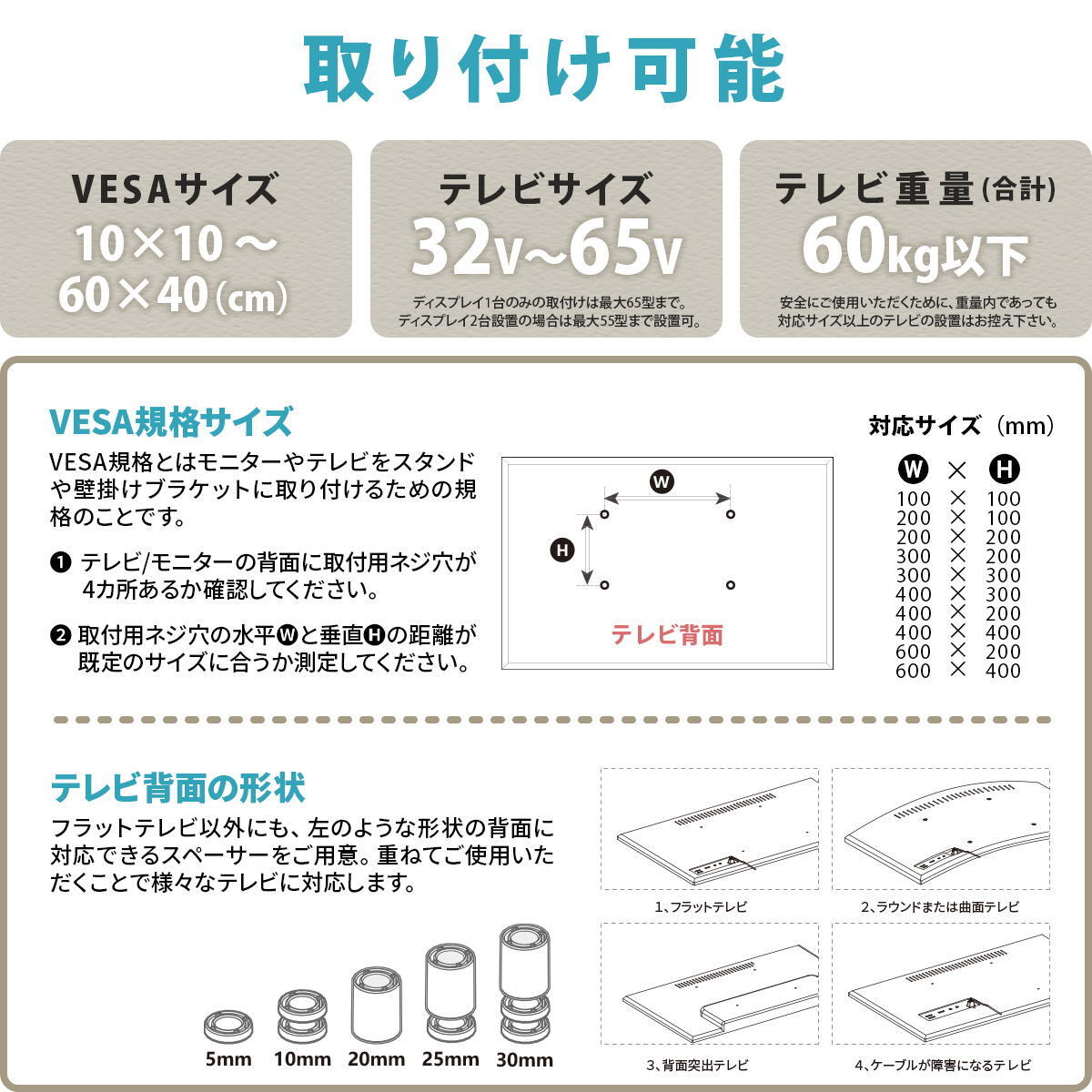前面・背面 デュアルTVスタンド Deux(ドゥー) ONTV0363 テレビ台 テレビボード シンプルスタイル モダン 角型 スチール テレビサイズ32型-65型 ※2台設置の場合MAX55型 幅83cm 奥行64.5cm 高さ164cm 新生活
