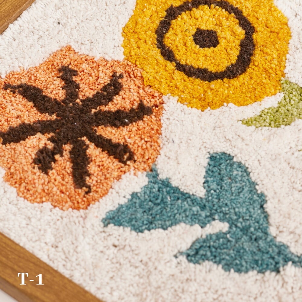ファブリックパネル KUKKA クッカ 約25×25cm 北欧 タフト タフティング 壁掛け アートパネル 花柄 ハンドメイド