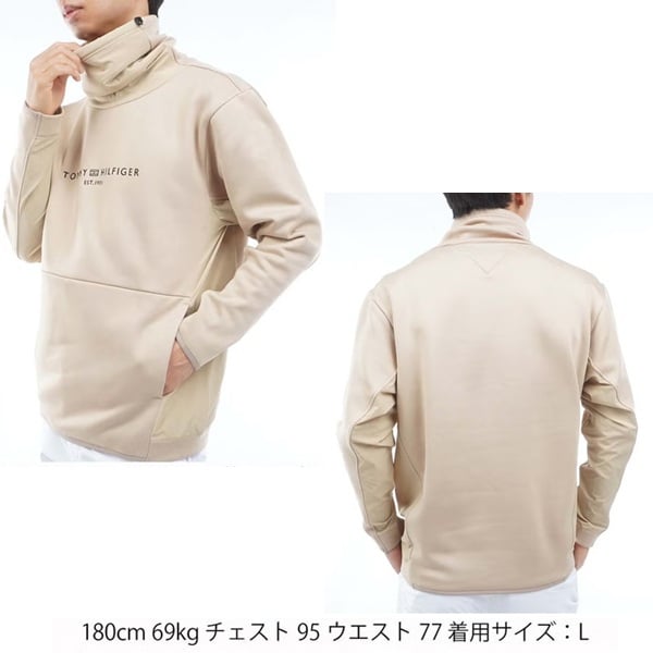 トミーヒルフィガー ゴルフ メンズ ネックウォーマー付 スウェット TOMMY HILFIGER THMA678 2026年秋冬モデル お誕生日祝い お祝い 記念品 お父さん 父の日 彼氏 男性 30代 40代 50代 60代  還暦祝い 敬老の日 人気プレゼント プレゼント