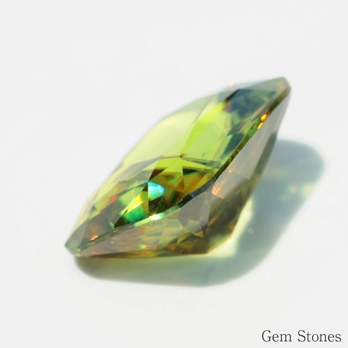 希少 スフェーン 6.374ct 高品質 アップルグリーン  ルース 宝石 裸石 大粒 イエロー グリーン ジュエリー オリジナル 制作 コレクション 記念 お守り 誕生日 プレゼント
