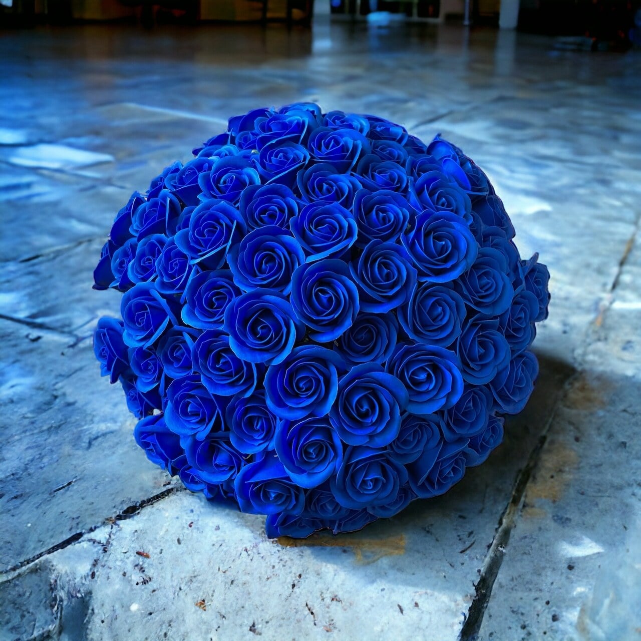 【ロイヤルブルー】「サヴォンローズ」 花束 ブーケ バラの花束 薔薇の花束 花ギフト フラワーギフト フラワーボックス プロポーズ サプライズ ソープフラワー シャボンフラワー 石鹸フラワー 石鹸の花 石鹸のバラ 枯れない花 インテリア 母の日 父の日 敬老の日 クリスマス バレンタイン ホワイトデー 誕生日 入学 卒業 就職 結婚祝い 結婚記念日 退職祝い 記念日 