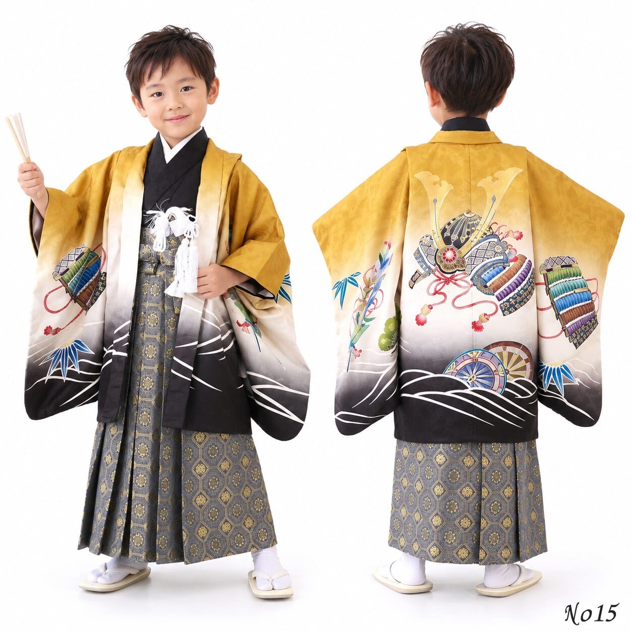 七五三 着物 男の子 5歳 袴 PO-120 購入 販売 鷹兜松 鷹 兜 男児 753 羽織袴 羽織 袴セット 男の子袴 セット 和装 レトロ 龍 子供 五歳 5才 お正月 ボーイズ