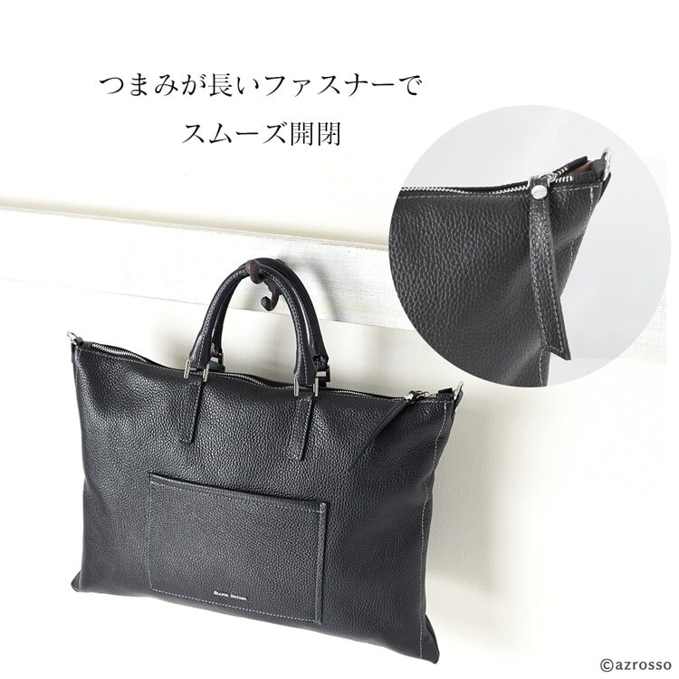 イタリア製 本革 2way メンズ ビジネスバッグ 肩掛け ブランド レザー バッグ メンズ ショルダーバッグ メンズバッグ 黒 ブラック ビジネス カジュアル 軽量 薄型 斜めがけ 外 ポケット ファスナー 付き 牛 革 カーフレザー 男性 用 軽い 仕事 おしゃれ ブリーフケース