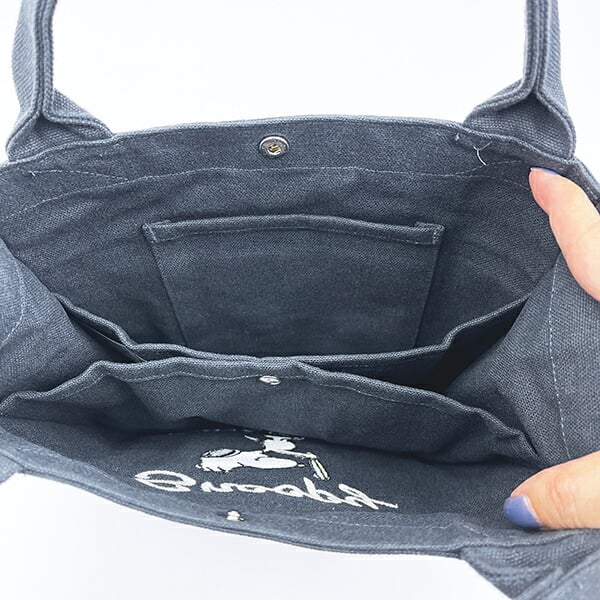 スヌーピー スクエアトートバッグ (ブラック)  ルートート ROOTOTE SNOOPY