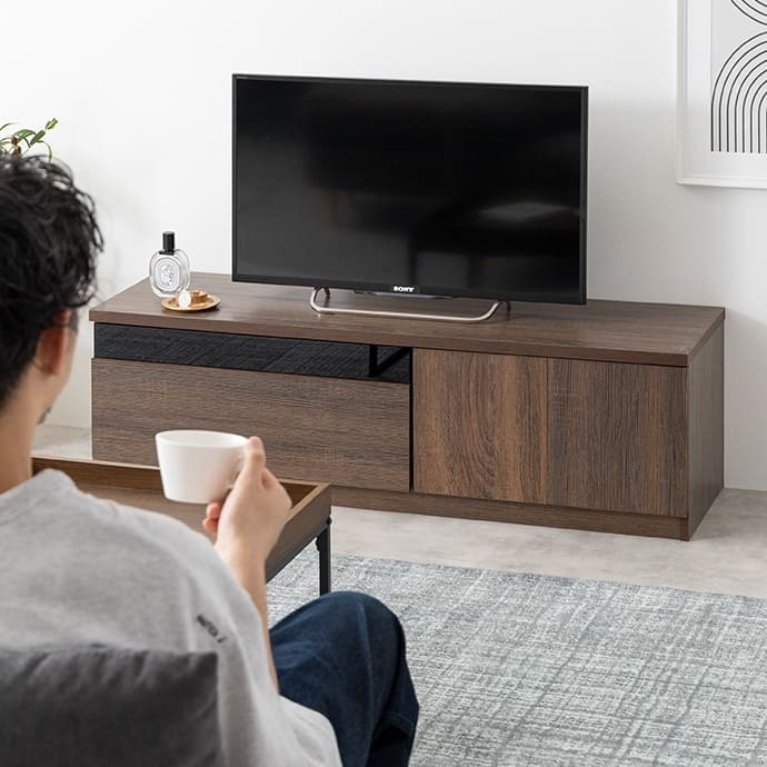 テレビ台 テレビボード TV台 TVボード ローボード テレビラック AVラック 木目調 収納 北欧 モダン 一人暮らし 2人暮らし ロータイプ ファミリー 幅120 ディスプレイボード ノイズレス