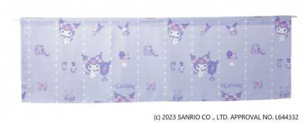 サンリオ クロミ カフェカーテン 145×45cm 目隠し 小窓用 カーテン おしゃれ かわいい キャラクター グッズ インテリア 日よけ 間仕切り 模様替え サンリオ正規ライセンス品