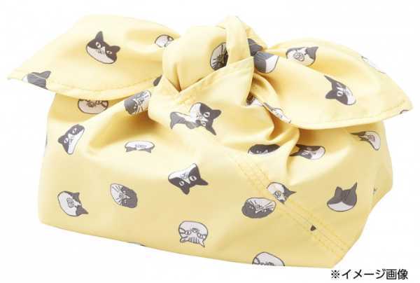 あづま袋 猫柄 イエロー ピーチスキン 軽量 バッグ エコバッグ 風呂敷バッグ 和風 和モダン 洗濯可 おしゃれ ギフト プレゼント 雑貨 SF-8306-YE セトクラフト