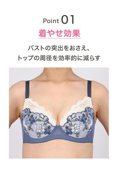 ワコール 小さく見せるブラ ブラジャー BRB453 3/4カップワイヤー GHカップ レーシィタイプ【セール】