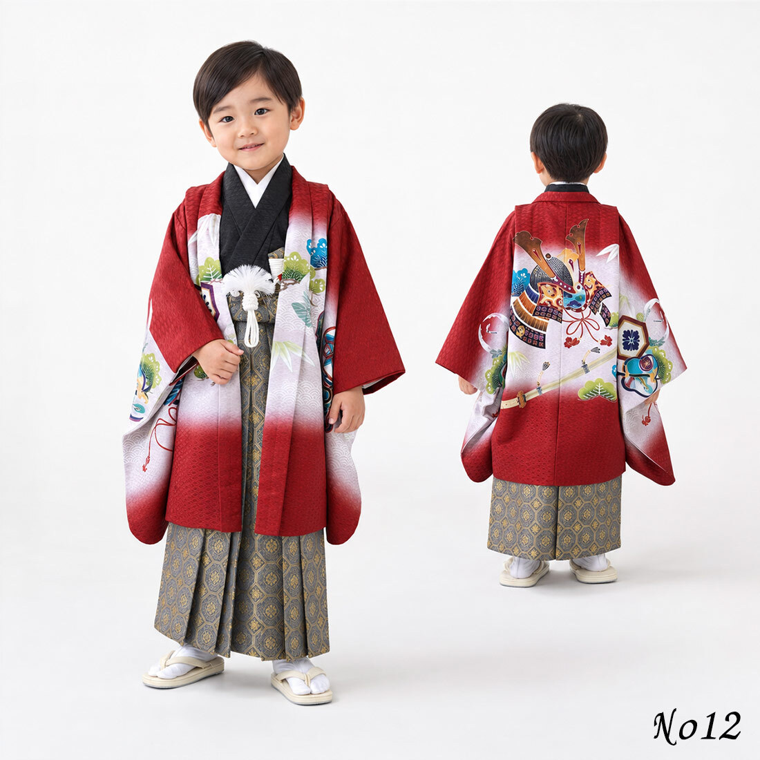 七五三 着物 男の子 5歳 袴 PO-112 購入 販売 鷹兜松 鷹 兜 男児 753 羽織袴 羽織 袴セット 男の子袴 セット 和装 レトロ 龍 子供 五歳 5才 お正月 ボーイズ