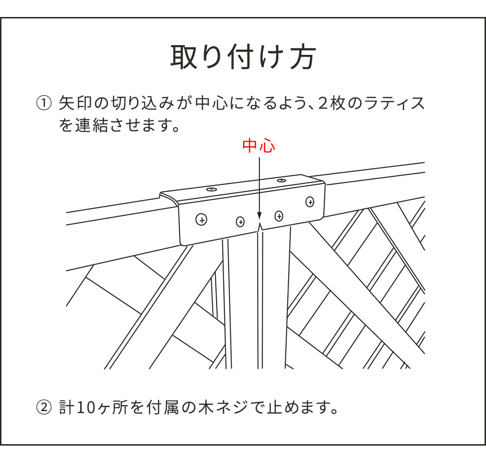 ガーデン エクステリア ラティス・フェンス用ストレート連結金具 2個 S-LVST15-2P