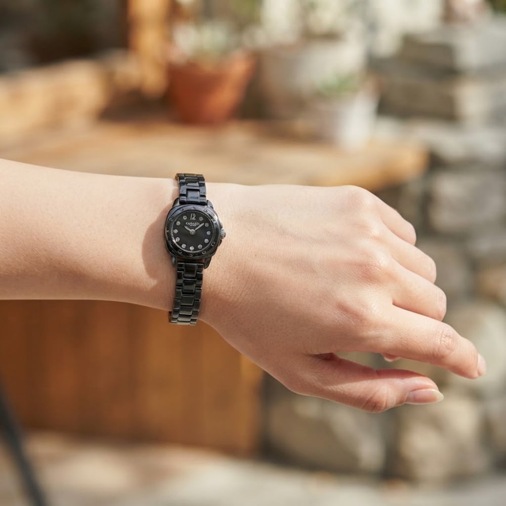 コーチ 腕時計 レディース 正規品 5年保証 キット 小ぶり 21mm ブラック 黒 セラミックケース 上品 おしゃれ 女性 彼女 妻 母 娘 誕生日 記念日 プレゼント ギフト 純正ショッパー付き COACH KITT 成人 卒業 入学