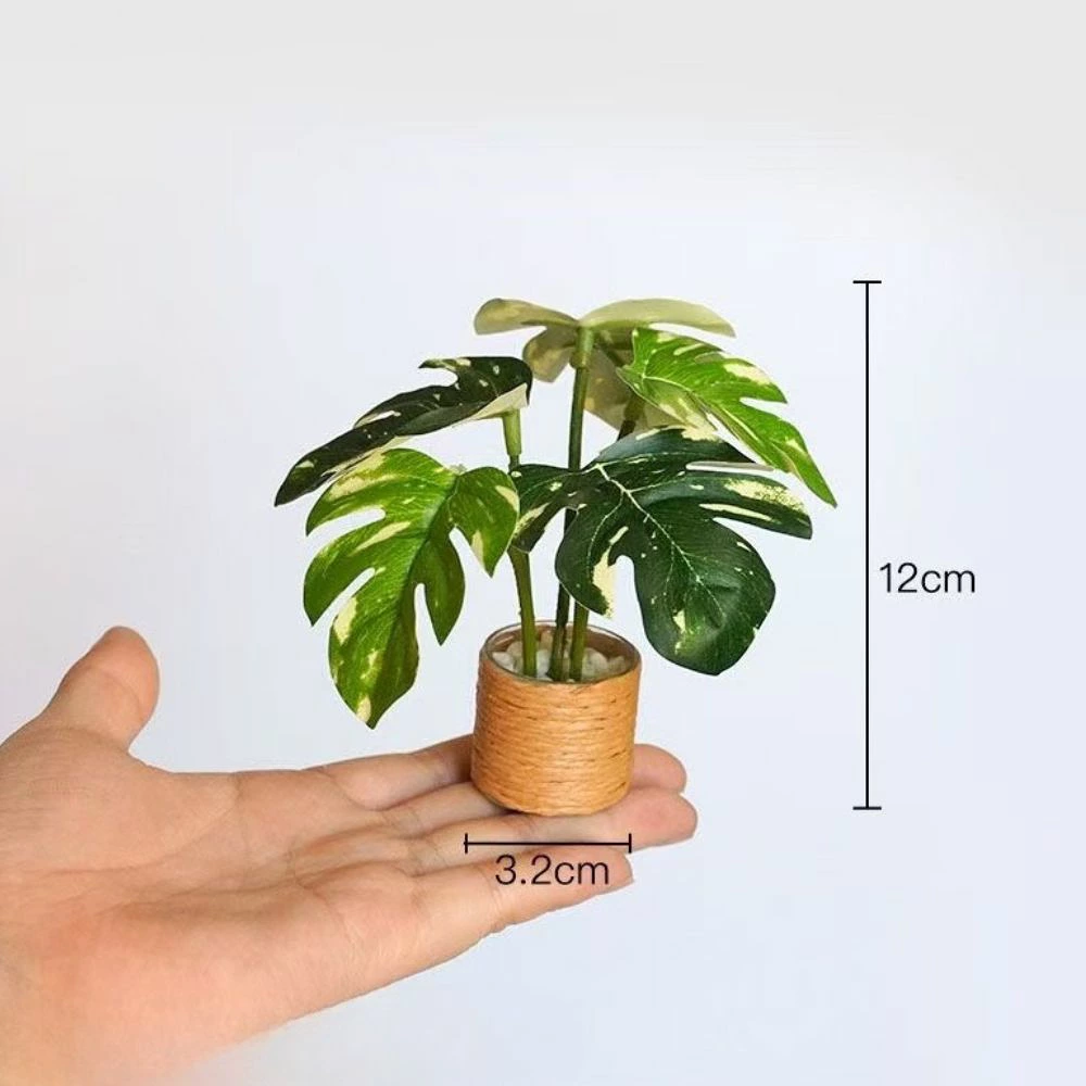 ミニチュア 観葉植物 選べる2点セット フェイクグリーン 鉢植え ドールハウス ジオラマ ミニチュア雑貨 インテリア 撮影小物 デスク 飾り ハンドメイド