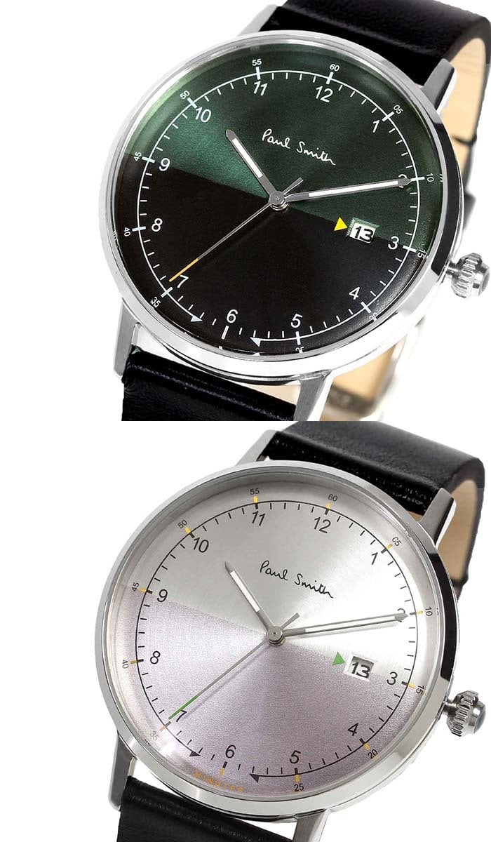 ポールスミス Paul Smith 腕時計 メンズ 革ベルト 41mm レザー クラシック ブランド 人気 ゲージ GAUGE グリーン ブラック シルバー パープル ネイビー ブラウン