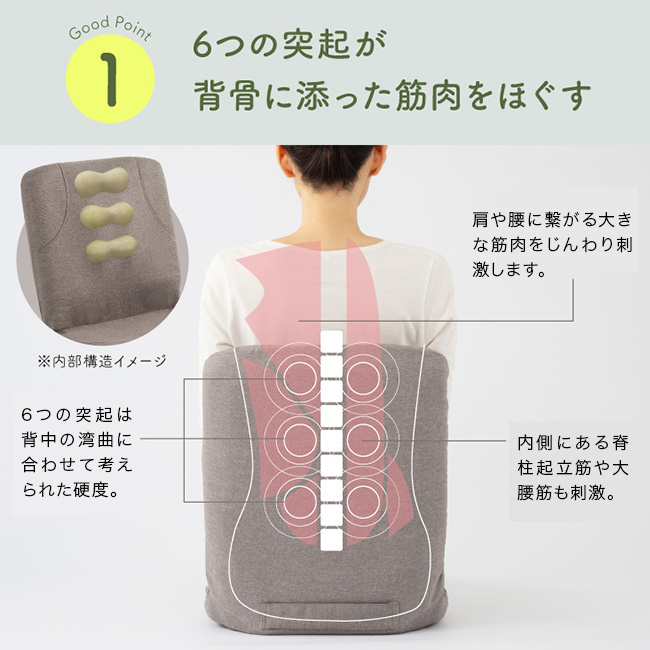 からだスッキリ座椅子 ホグレッシュ[姿勢 サポート 椅子 サポートチェア 座椅子 コンパクト おしゃれ クッション 折りたたみ 軽量 小型 持ち運び 1人 座椅 座卓 座り仕事 姿勢をよく する グッズ]
