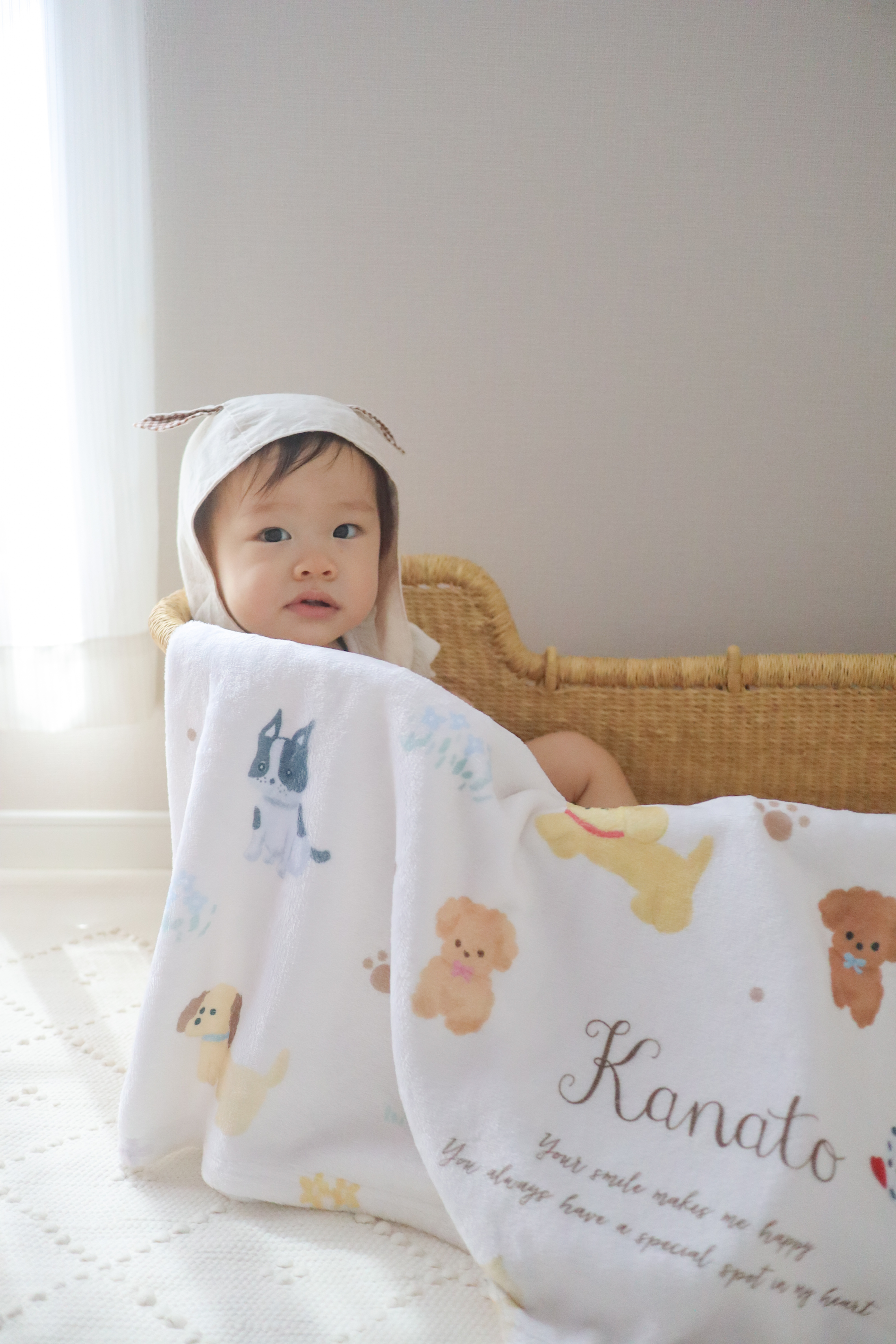 【お名前入りブランケット】わんちゃん柄 犬 いぬ ペット トイプードル ダルメシアン フレンチブルドッグ 名入れ ギフト 出産祝い ニューボーン 誕生日 出産準備 撮影アイテム ベビーブランケット