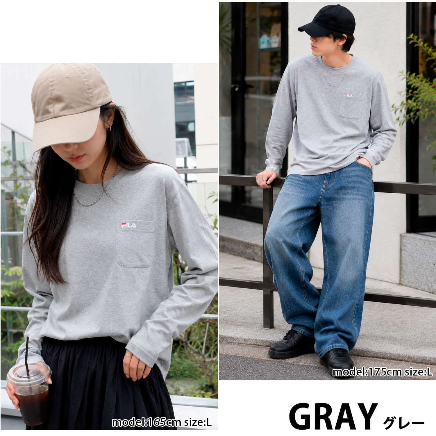  FILA フィラ Tシャツ メンズ 長袖 胸ポケット付き クルーネック 綿混 ワンポイントロゴ 刺繍 ロンT スポーツブランド トップス カットソー おしゃれ シンプル 無地 韓国 M L LL 3L 大きいサイズ 白 黒 紺 中学生 高校生 outfit