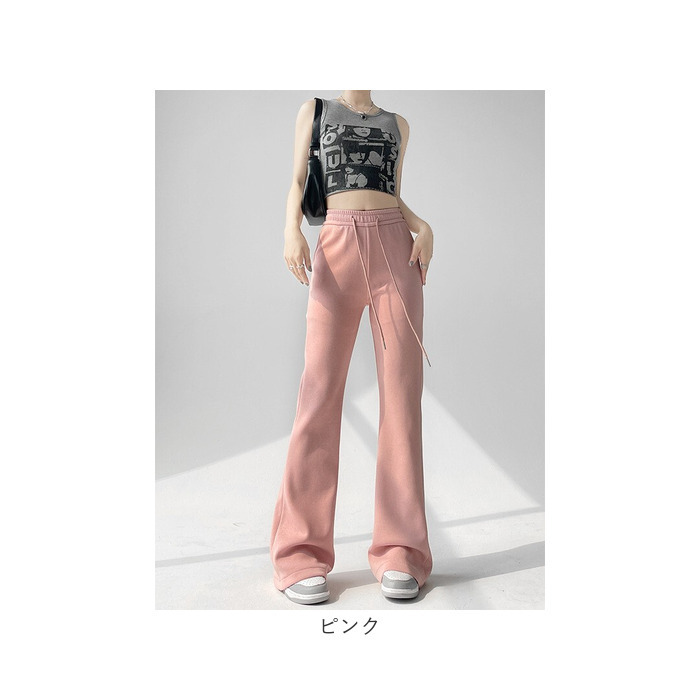 フレアパンツ レディース 通販 ベルボトムパンツ ロングパンツ カジュアルパンツ 長ズボン ズボン パンツ ロング丈 ハイウエスト ウエストゴム パンタロン カジュアル 無地 シンプル 女性 大人 春 夏 秋 おしゃれ ボトムス レディースファッション