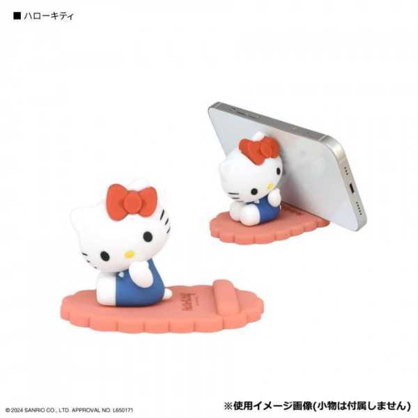 ハローキティ スマホスタンド マスコット 卓上 可愛い サンリオ キャラクター グッズ 雑貨 携帯置き スマホホルダー 動画視聴 シリコン製 おしゃれ プレゼント ギフト サンリオ正規ライセンス品