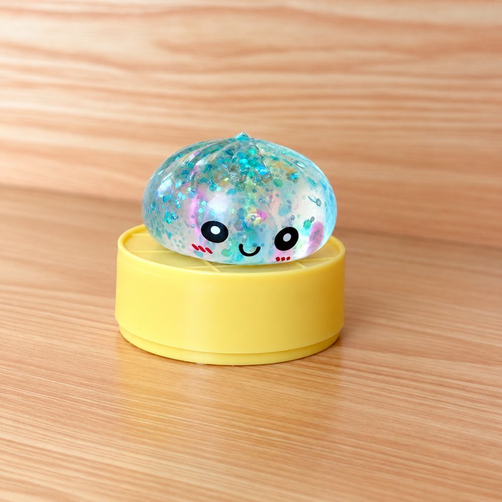 4点セット ぷにぷに スクイーズ ランダムカラー もちもち ぐにゃぐにゃ 変形 おもちゃ キラキラ ラメ入り やわらか 握る ストレス解消 子供 玩具 かわいい プレゼント