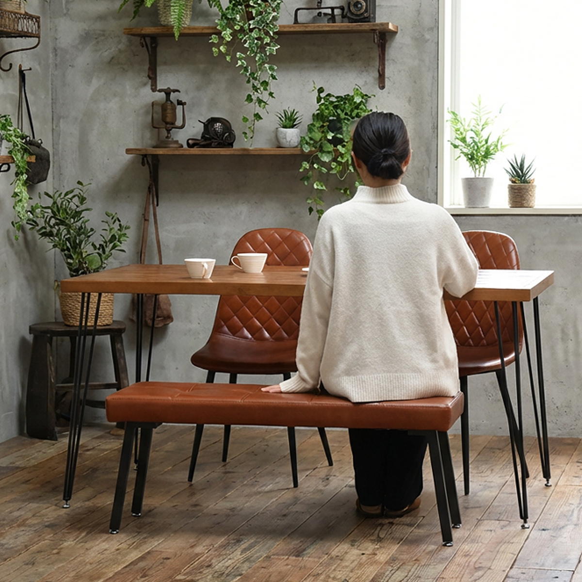 infinite ダイニングテーブル W150 IFDT0406 食卓 幅150cm 奥行75cm 高さ72cm ヴィンテージ おしゃれ 幅150 pcデスク 奥行75 デスク 天然木 無垢 新生活
