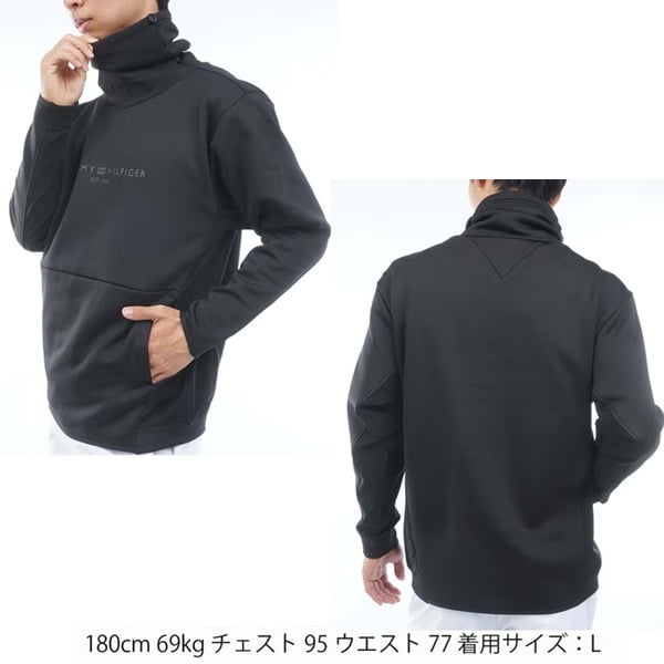 トミーヒルフィガー ゴルフ メンズ ネックウォーマー付 スウェット TOMMY HILFIGER THMA678 2026年秋冬モデル お誕生日祝い お祝い 記念品 お父さん 父の日 彼氏 男性 30代 40代 50代 60代  還暦祝い 敬老の日 人気プレゼント プレゼント