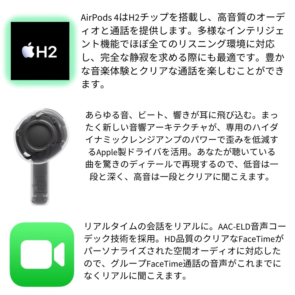 Apple AirPods 4 通常モデル MXP63J/A エアーポッズ 第4世代