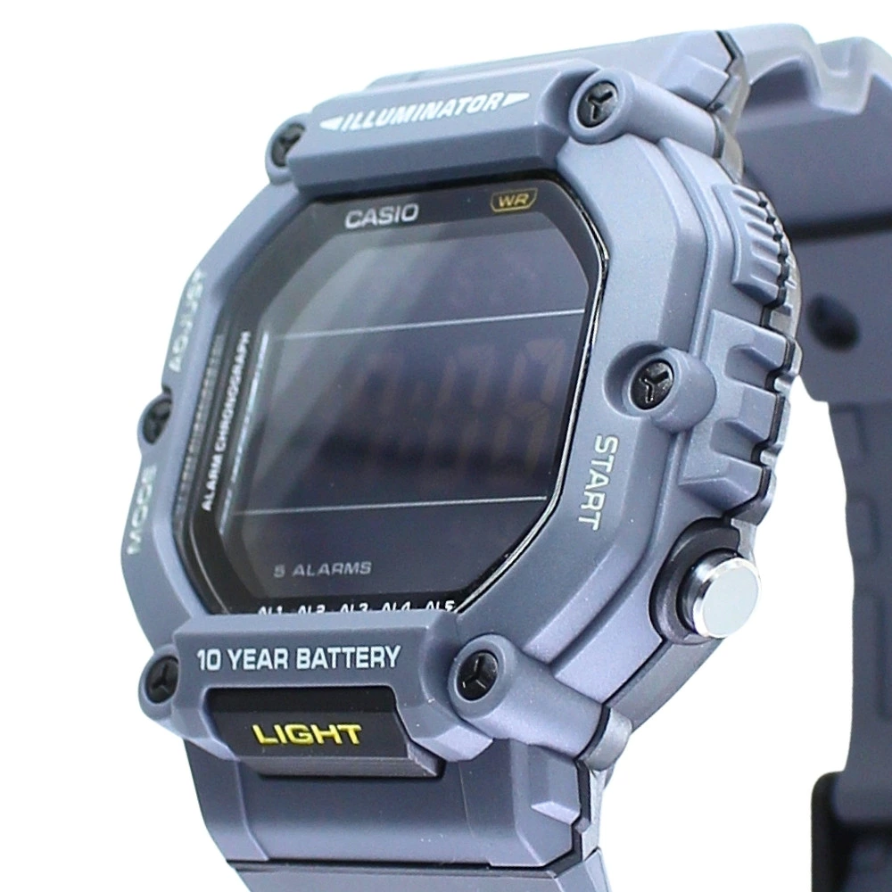 箱なし カシオ 腕時計 メンズ CASIO デジタル グレー ブラック 10年電池 100m防水 大きめ スポーツ アウトドア 海外モデル 逆輸入 ストップウォッチ タイマー アラーム LEDライト 誕生日 プレゼント ギフト 成人 卒業 入学