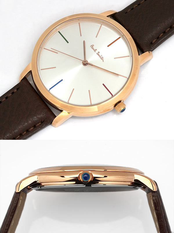 ポールスミス Paul Smith 腕時計 ペアウォッチ 牛革ベルト MA 41mm×37mm クオーツ 日本製ムーブメント 日常生活防水 シンプル 大人 P10053 P10101